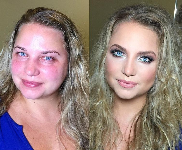 Хороший макияж творит чудеса! (18 фото — 1 видео)